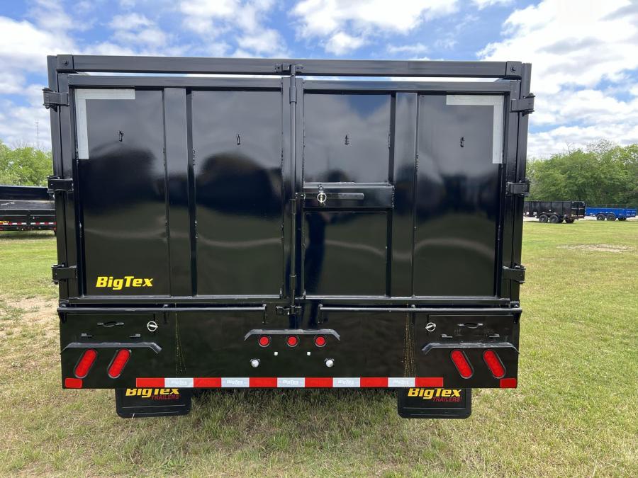 2024 Big Tex 25DU-20BK8SIR 25K (92”x20’) 48” Side Walls, Dual Wheel Tandem Axle, GOOSENECK Dump Trailer w/Double Rear Doors, Spare Tire Included, 8’ Slide In Ramps, Mudflaps-Black image 0