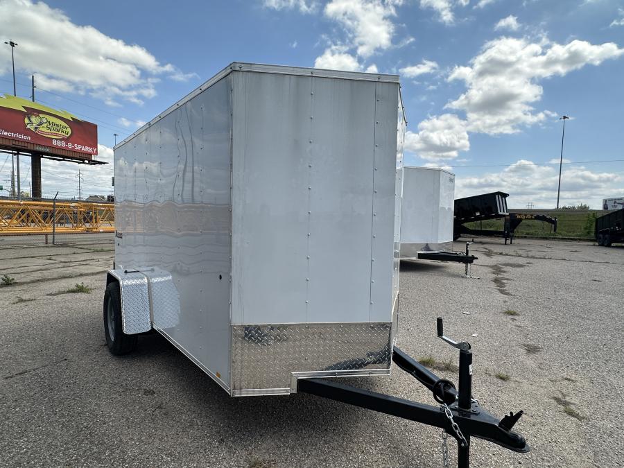 2024 LOOK Trailers 5X10 JOURNEY FLAT TOP VNOSE CARGO 3K white image 1