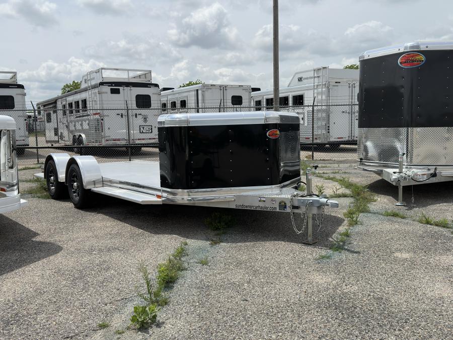 2025 Sundowner Car Hauler with removable fenders and nose guard Image 1