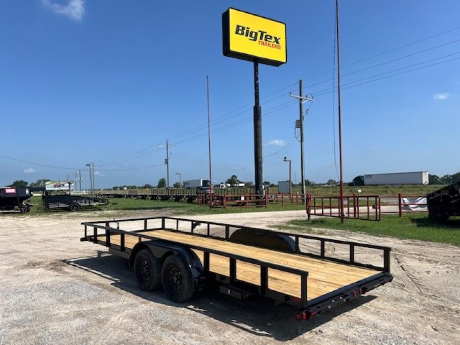 Big Tex 70PI-X 83″ x 20′ Tandem Axle Square Tube Top Utility Trailer w/ Slide Out Loading Ramps image 1