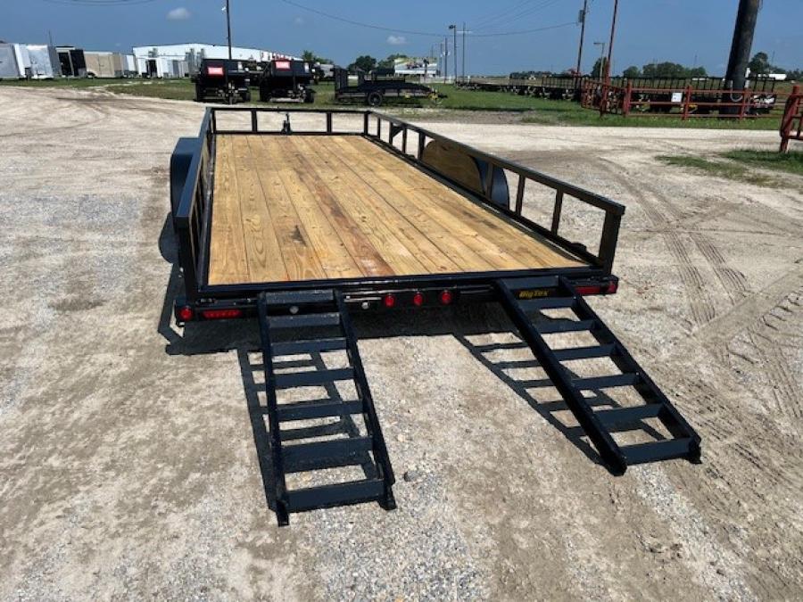 Big Tex 70PI-X 83″ x 20′ Tandem Axle Square Tube Top Utility Trailer w/ Slide Out Loading Ramps image 3