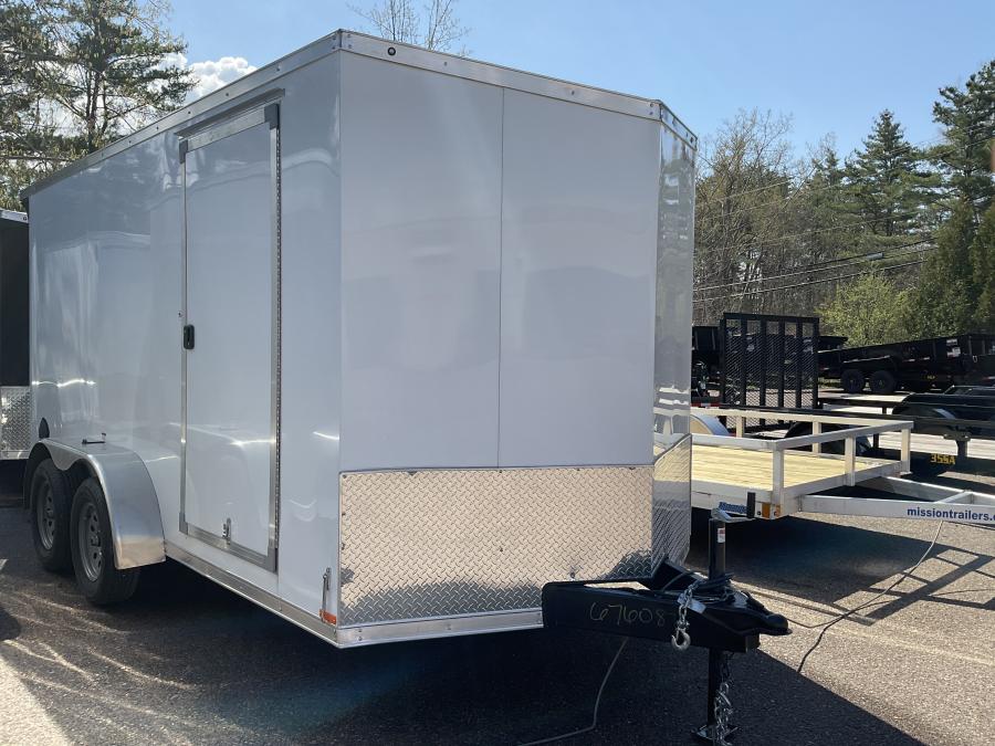 DLX7 DLX 7 x 14 TA FLAT TOP WEDGE ENCLOSED TRAILER BY RC image 0