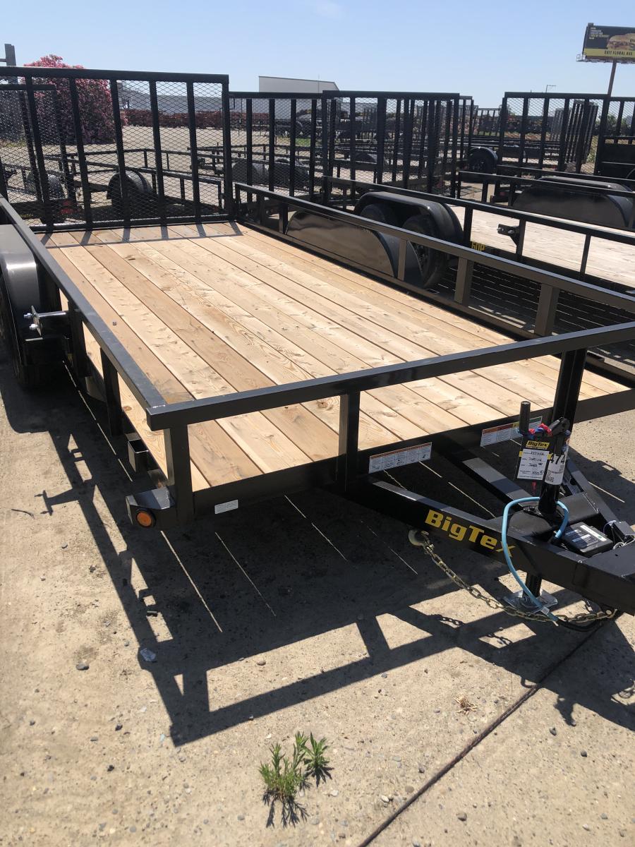 Big Tex 70PIX 83" x 16 Tandem Axle Pipe Top Utility Trailer Big Tex