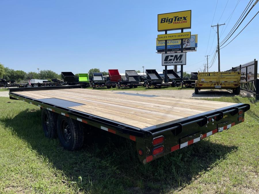 *PROMO* 2025 Big Tex 14OA-20BK-8SIR 14K Tandem Axle (102″x 20’) Deck Over Axle Equipment Trailer 8″I-Beam Frame, w/ 8′ Slide Out Ramps, Spare Mount-Black image 0
