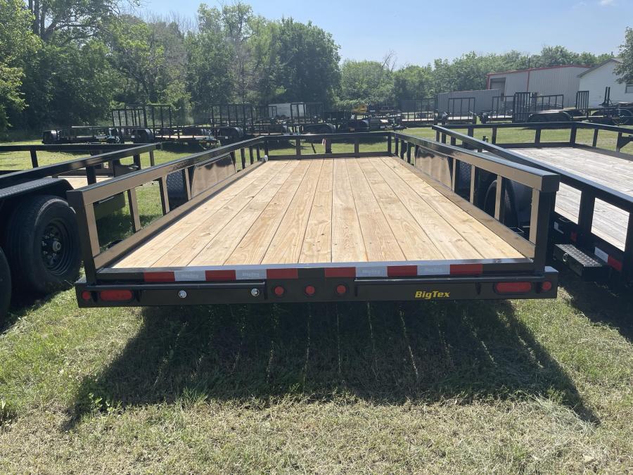 2024 Big Tex 14PI-16BK 14K Tandem Axle (83″x 16’) 3”Square Pipe Top Heavy Duty Utility Trailer w/ 4′ Slide Out Ramps, Spare Mount-Black image 3