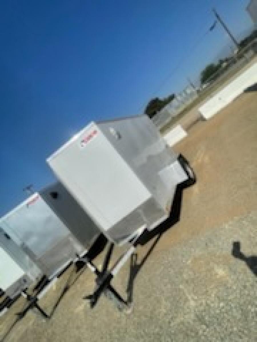 K600 5X8 ELEMENT FLAT TOP VNOSE ENCLOSED CARGO TRLR 3K WHITE image 0