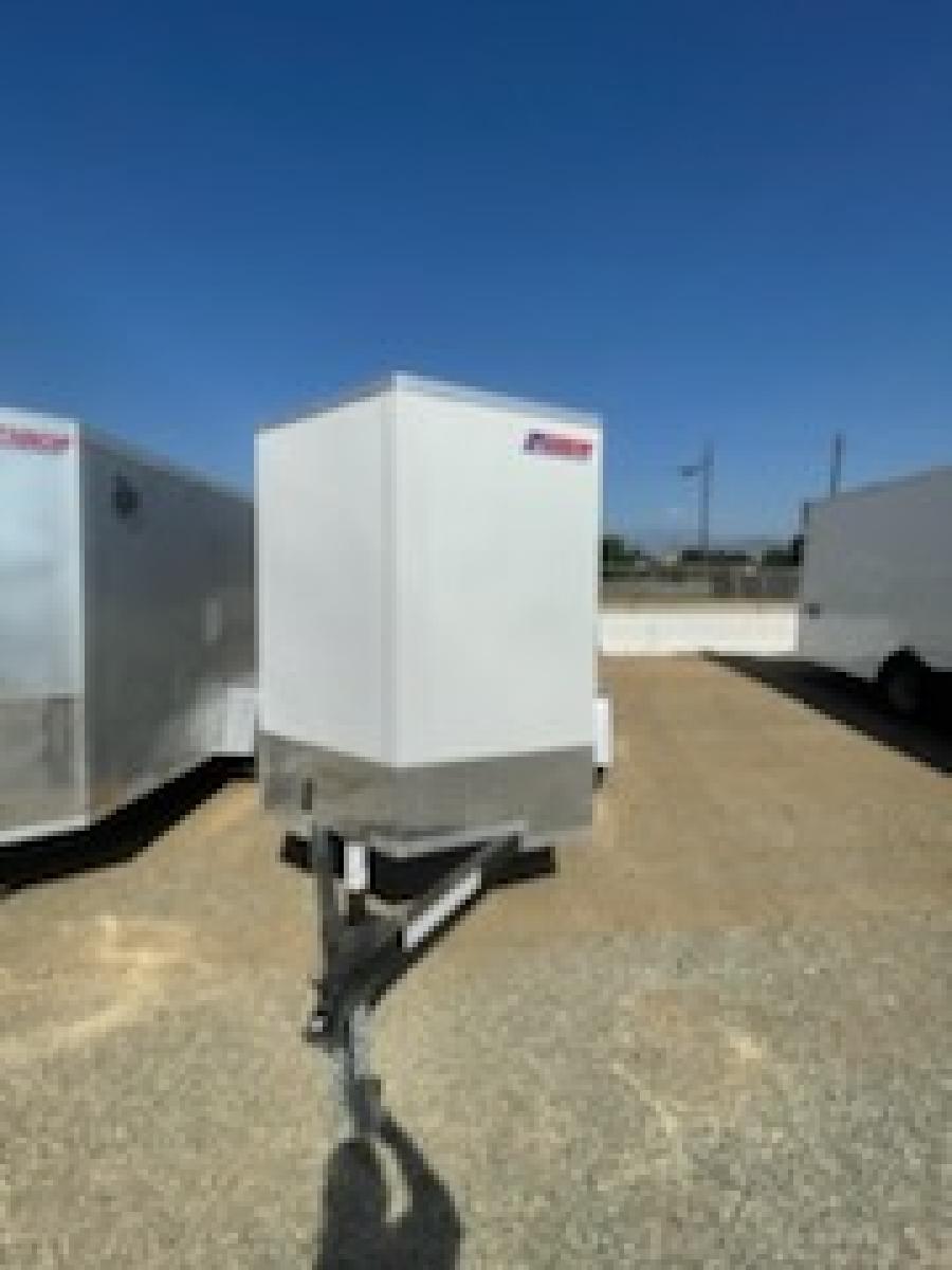 K600 5X8 ELEMENT FLAT TOP VNOSE ENCLOSED CARGO TRLR 3K WHITE image 1
