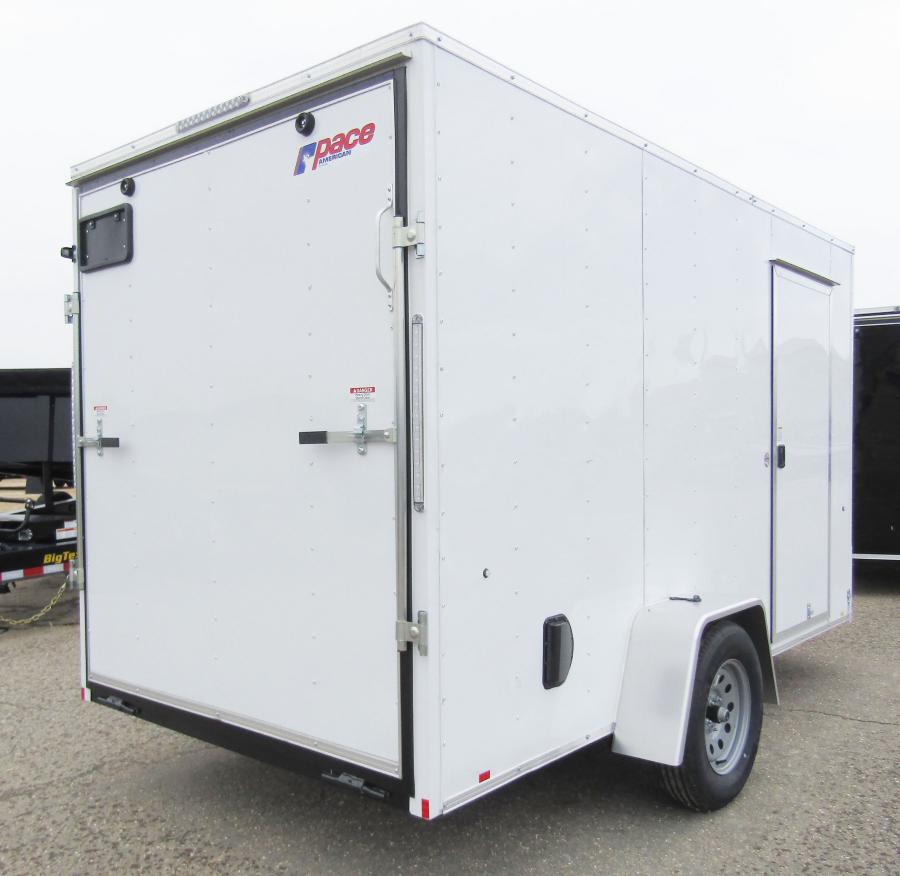 REDUCED STORM DAMAGE!  NEW Pace 6X12 ENCLOSED TRAILER #19217 image 1