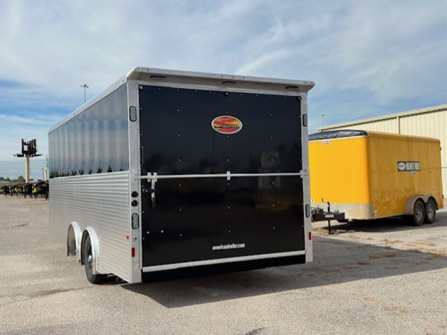 2025 Sundowner Cargo 24 Bumper Pull Sunlite Trailer w Electric Jack Beaver Tail 19inch Extension Black Big Tex Trailer World