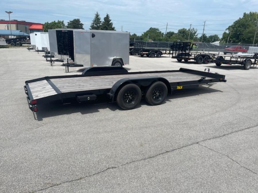Big Tex 70CH 7K TAND CARHAULER (7x18) GA ADJ COUP, DT, 4SNR, SPMT, BK