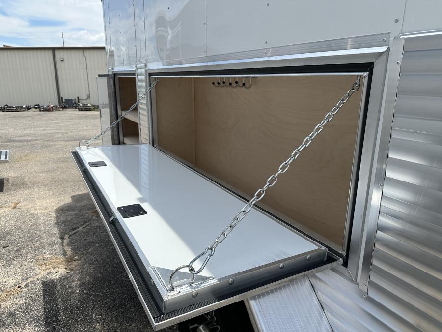 2025 Aluminum Construction Workhorse Cargo 81"x16' Bumper Pull with Exterior Tool Storage access, Ladder Rack/Cat Walk on roof and interior Tool Crib Image 4