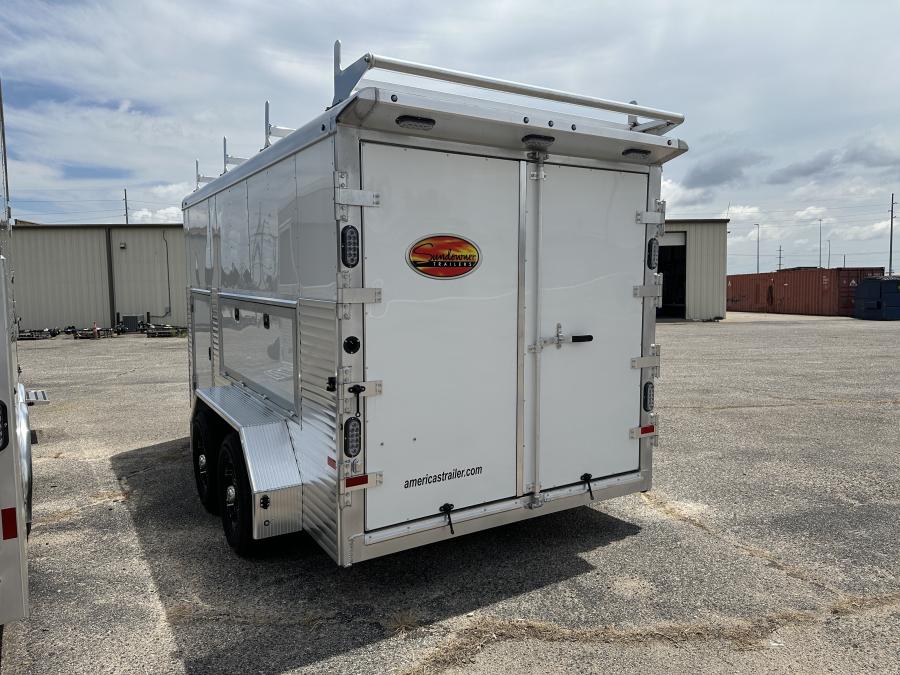 2025 Aluminum Construction Workhorse Cargo 81"x16' Bumper Pull with Exterior Tool Storage access, Ladder Rack/Cat Walk on roof and interior Tool Crib Image 5