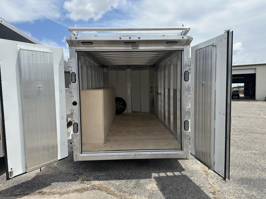 2025 Aluminum Construction Workhorse Cargo 81"x16' Bumper Pull with Exterior Tool Storage access, Ladder Rack/Cat Walk on roof and interior Tool Crib Image 6
