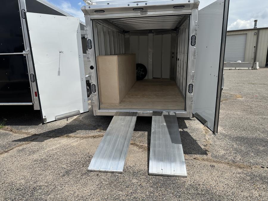 2025 Aluminum Construction Workhorse Cargo 81"x16' Bumper Pull with Exterior Tool Storage access, Ladder Rack/Cat Walk on roof and interior Tool Crib Image 7