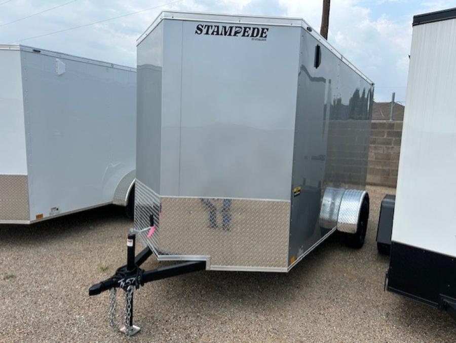 STAS STALL 6X12 X6'6" SA SILVER RAMP DOOR STD Image 0