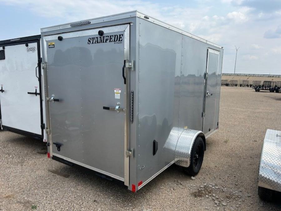 STAS STALL 6X12 X6'6" SA SILVER RAMP DOOR STD Image 2