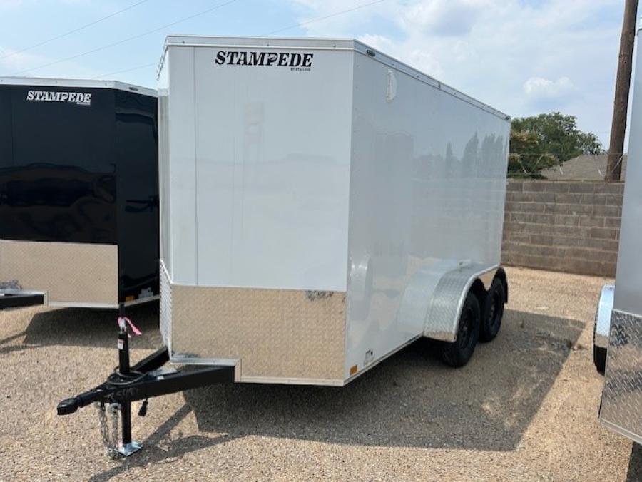STAS STALL 6X12 X 6' 6" TA WHITE RAMP DOORD STD Image 0