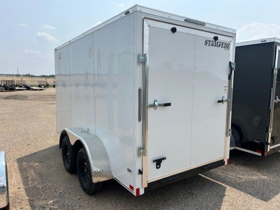 STAS STALL 6X12 X 6' 6" TA WHITE RAMP DOORD STD Image 1