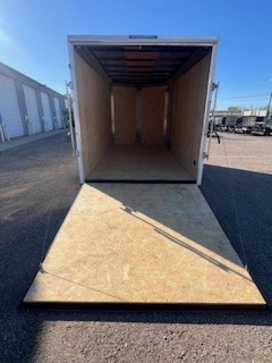 2025 Cargo Express 7X14 White DLX Flat Top V-nose Enclosed Cargo image 4