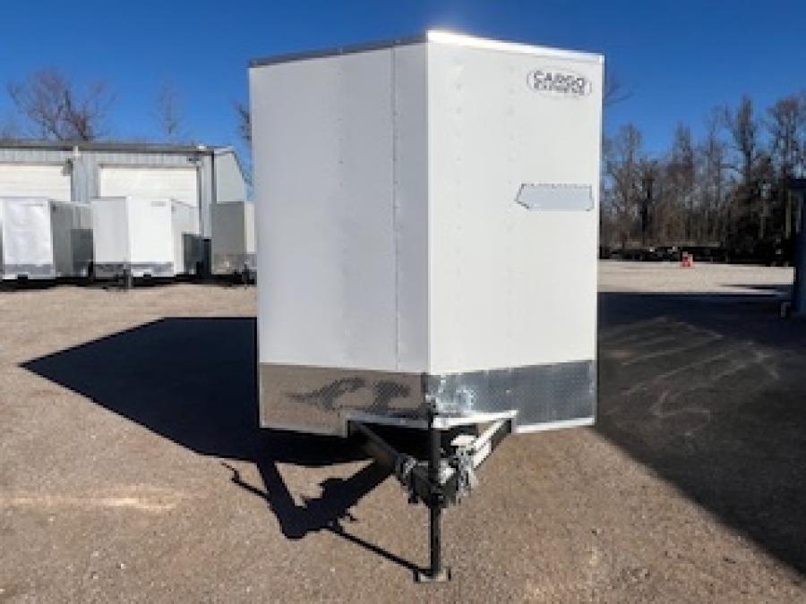 2025 Cargo Express 7X14 White DLX Flat Top V-nose Enclosed Cargo image 9