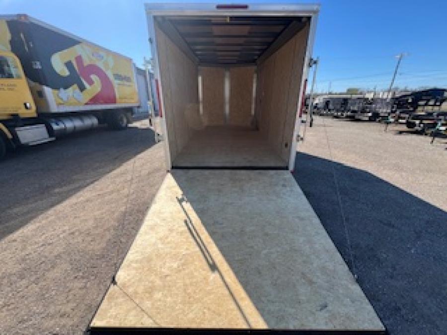 2025 Cargo Express Silver 7X14 DLX Flat Top V-nose Enclosed Cargo Image 2