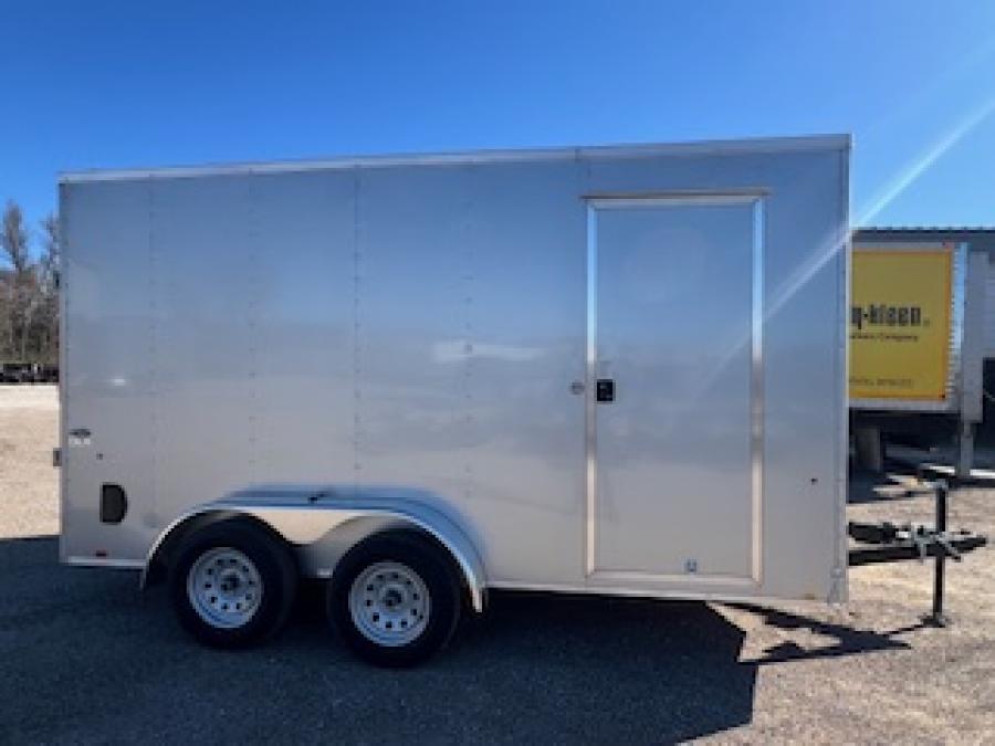 2025 Cargo Express Silver 7X14 DLX Flat Top V-nose Enclosed Cargo Image 7