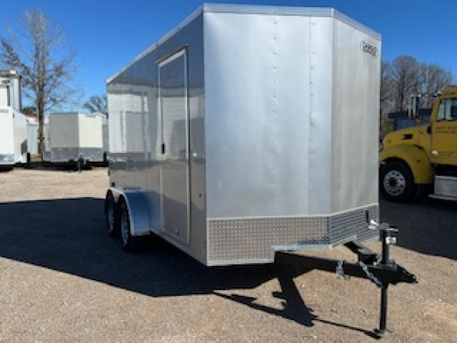 2025 Cargo Express Silver 7X14 DLX Flat Top V-nose Enclosed Cargo Image 8