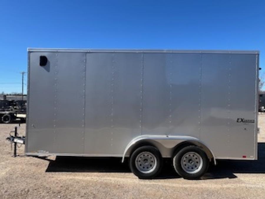 2025 Cargo Express Silver 7X16  DLX Flat Top V-nose Enclosed Cargo 7K image 0