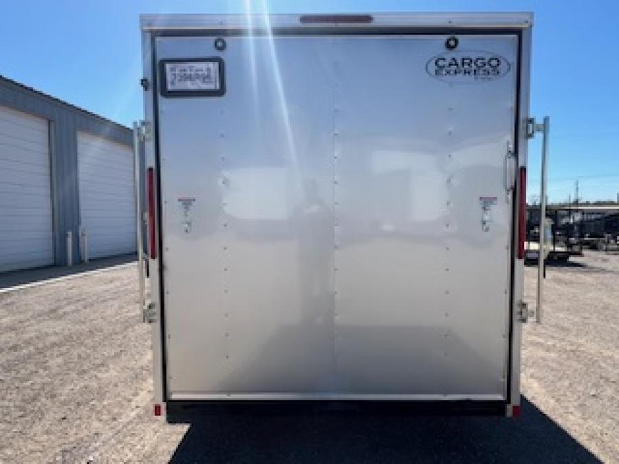 2025 Cargo Express Silver 7X16  DLX Flat Top V-nose Enclosed Cargo 7K image 4