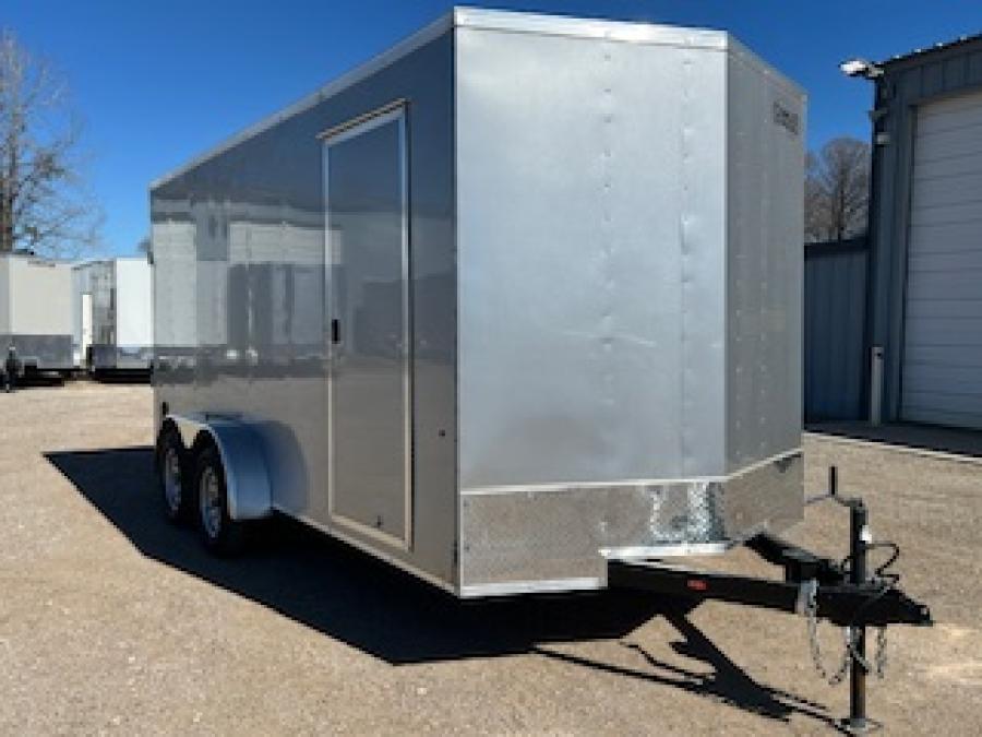 2025 Cargo Express Silver 7X16  DLX Flat Top V-nose Enclosed Cargo 7K image 7