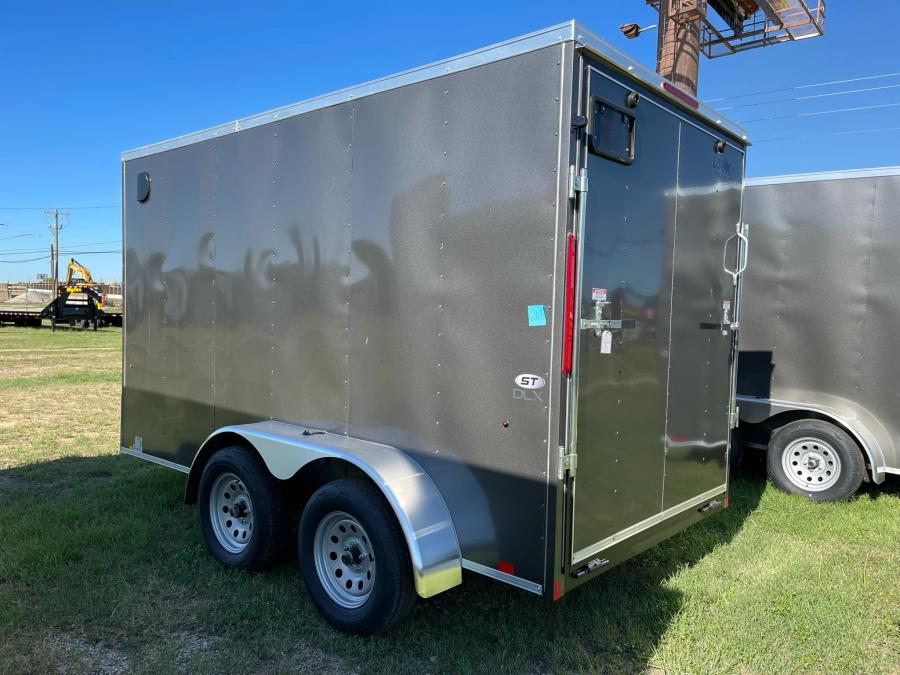 2025 LOOK-DLX Enclosed Cargo 7K# (6’x12’x6.5’IH) V-Nose, Tandem Axle, Rear Ramp Door-CHARCOAL #121371 Image 5