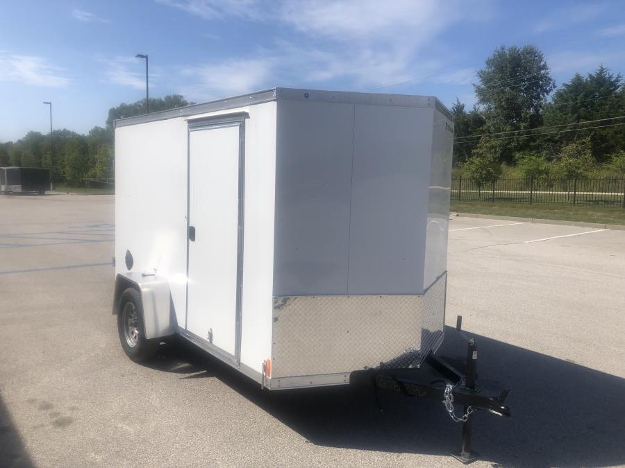 RC Trailers RWT 6×10 single-axle wedge enclosed trailer, 6′ interior height, screwless, barn doors image 0
