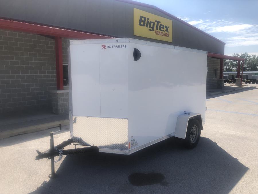 RC Trailers RWT 6×10 single-axle wedge enclosed trailer, 6′ interior height, screwless, barn doors image 1