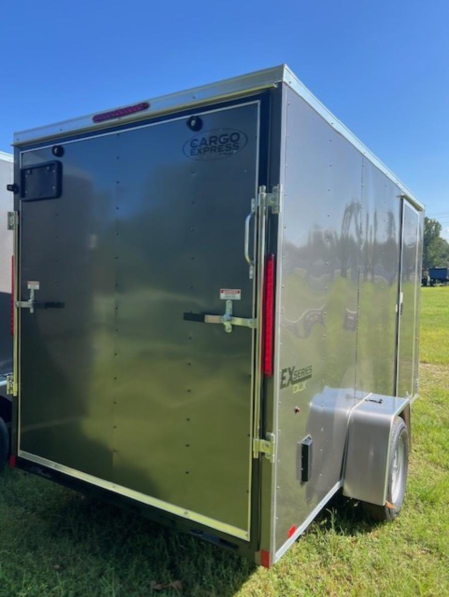 6X12  CHARCOAL ENCLOSED TRAILER image 0
