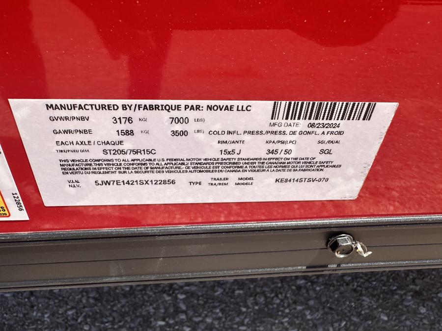 7X14  DLX FLAT TOP VNOSE ENCLOSED CARGO Image 4