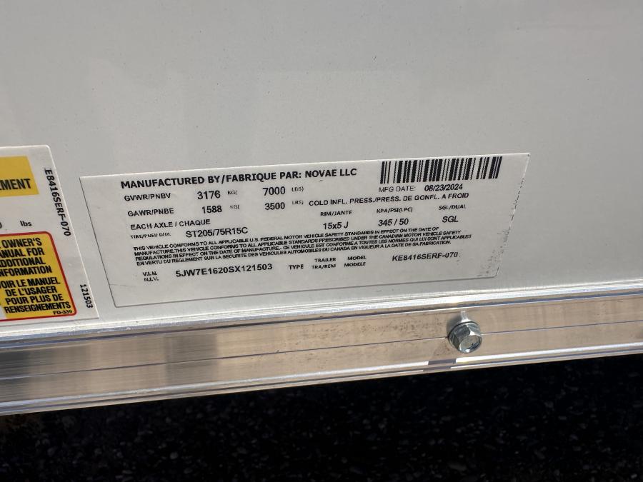 7x16  XL SE ROUND TOP  ENCLOSED CARGO 7K Image 3