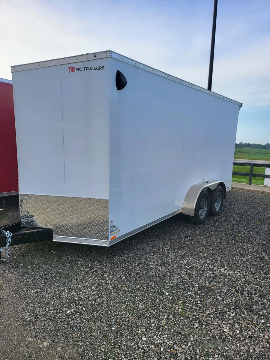 7 x 14 TA FLAT TOP WEDGE ENCLOSED TRAILER BY RC Image 1