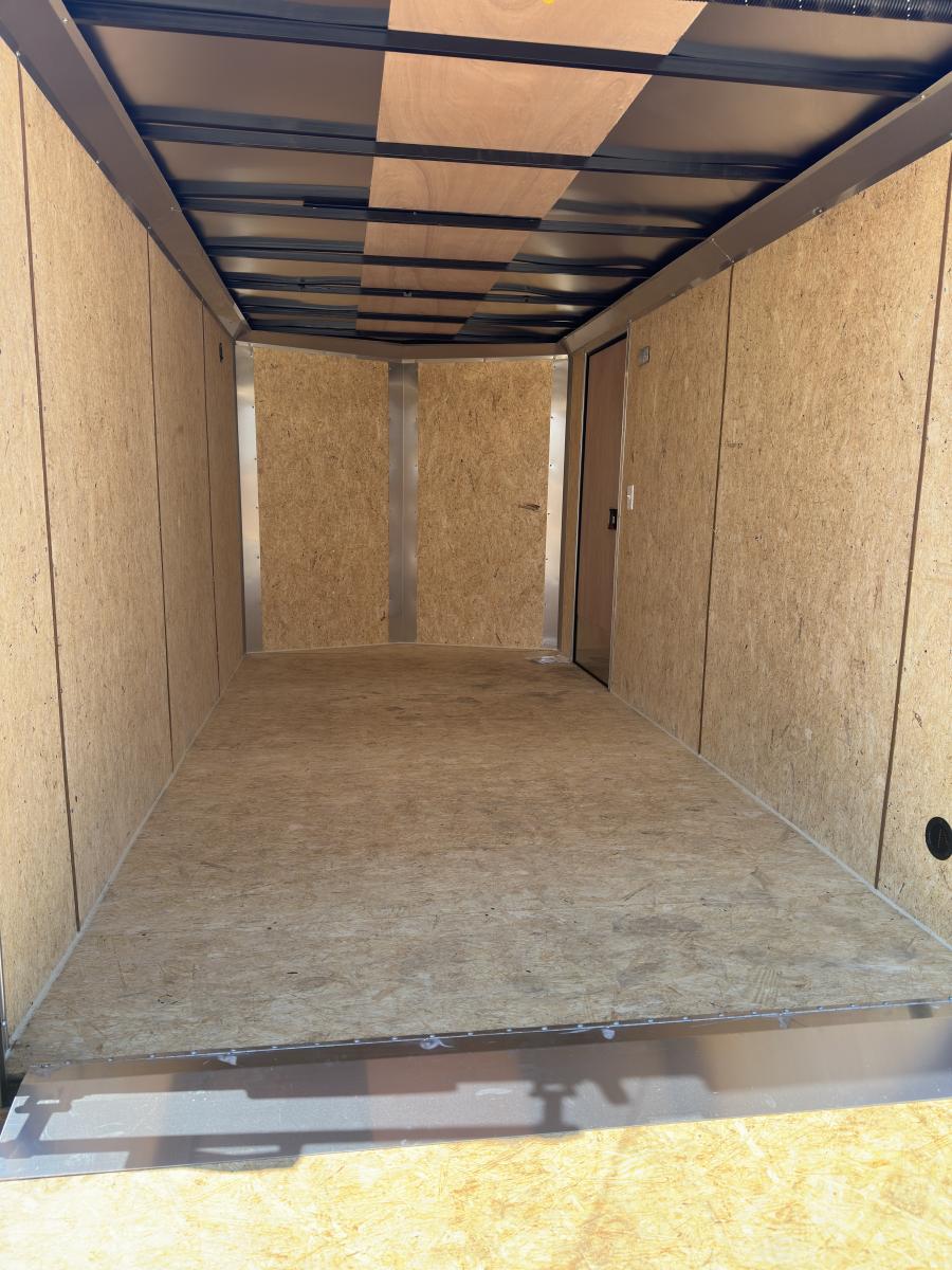 7X14 Cargo Express Deluxe Flat Top, V-Nose Enclosed Bumper Pull Cargo Trailer Image 2