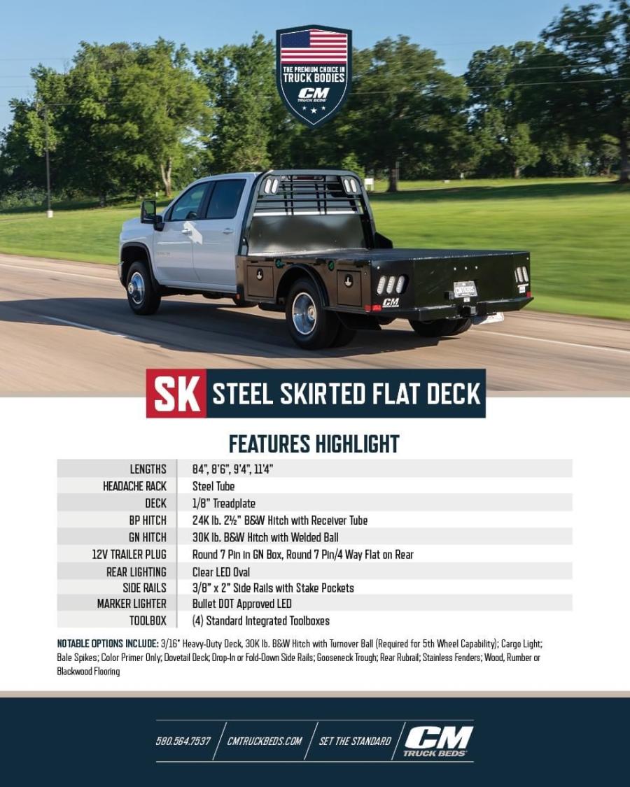 CM SK Truck Body SK 9'4"/94/60/34 fits any make 9'4" Cab & Chassis Truck w/ 60CA Image 3