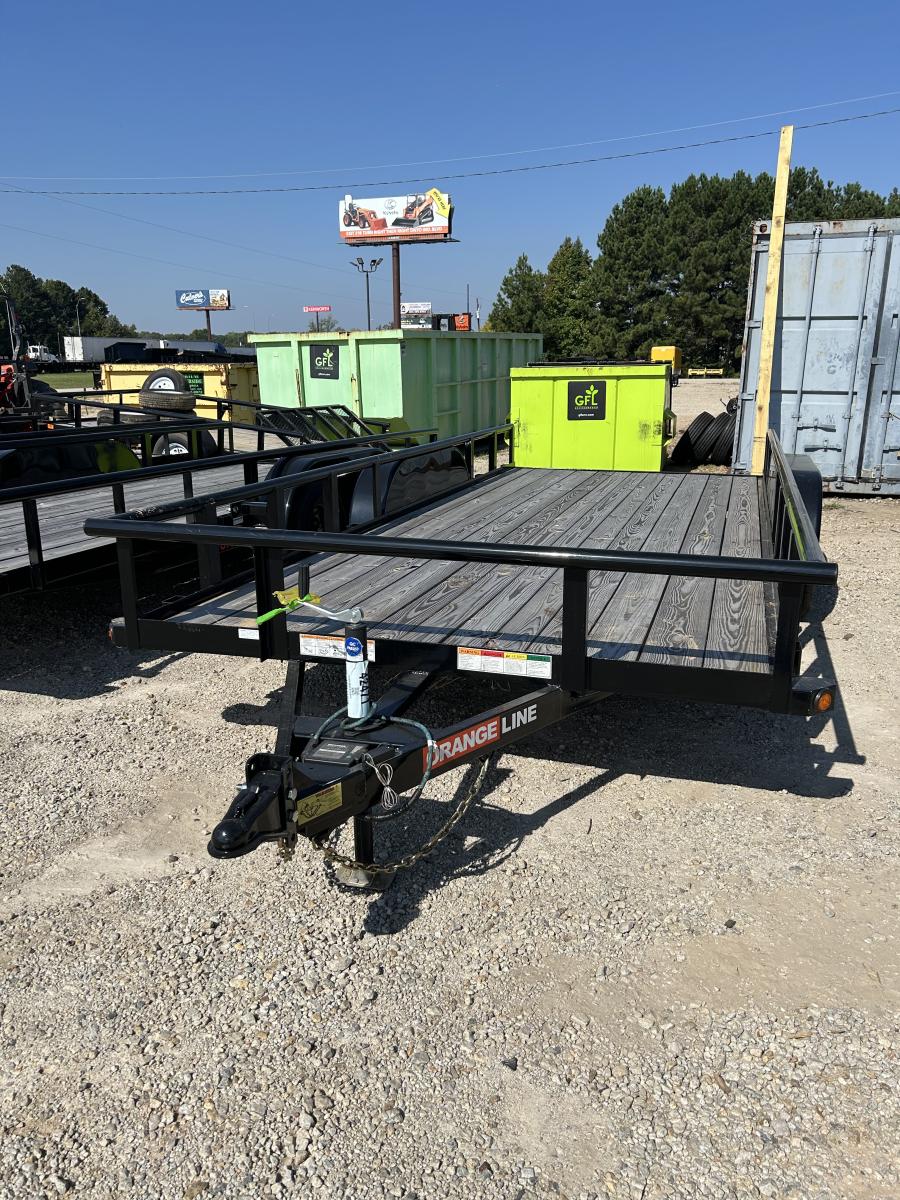 Big Tex Orange Line 83" x 20 Pro Series Tandem Axle Pipe Top Utility Trailer Image 0