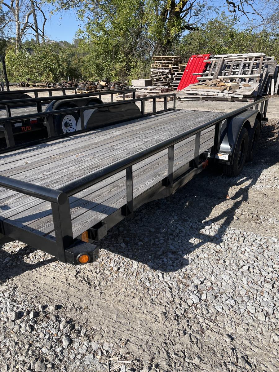 Big Tex TU70 7K TAND PIPE UTL 83"X20 4SIR SPMT BRK2 BK ORANGE LINE Image 1