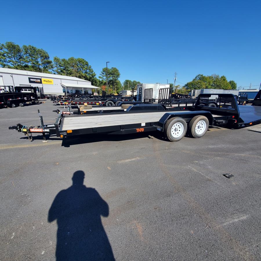 Big Tex TH70 7K TAND CAR HAULER 83"x18 OL 4SIR, SPMT, 2-BRK, BLK, Image 0