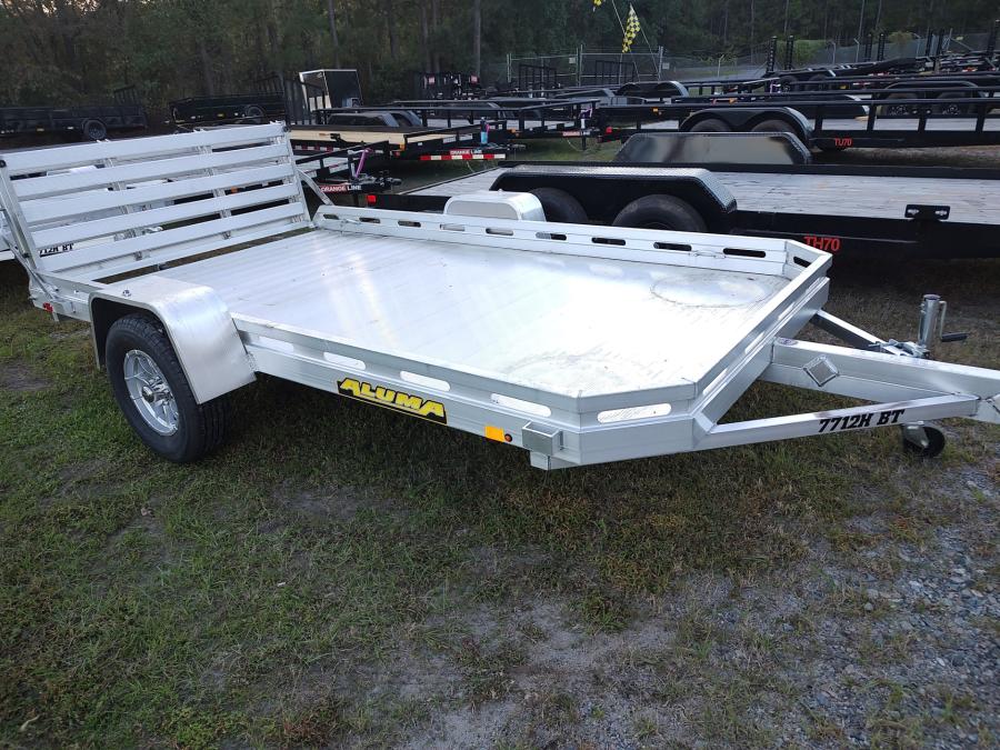 Aluma 7712 Aluma 78" x 142" SA Utility Trailer, Bi-Fold Tailgate Image 0