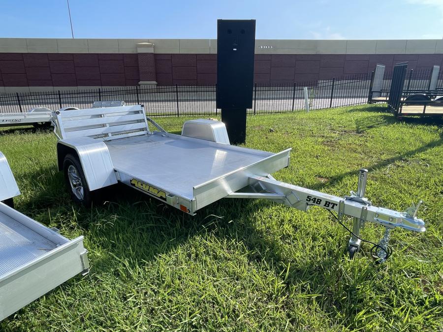 Aluma 548B Aluma 54" x 96" SA Utility Trailer with Bi-Fold Gate Image 0