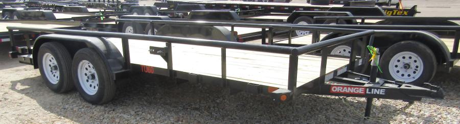 Big Tex TU60 6K TAND AXLE UTILITY 77″x16 4SIR SPMT 2-BRK BLACK Image 0