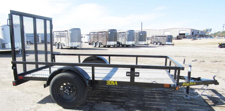 Big Tex 30SA 2,995#,SA,UT,(5 x 12) Black,Spare mount,4 Rampgate Image 1