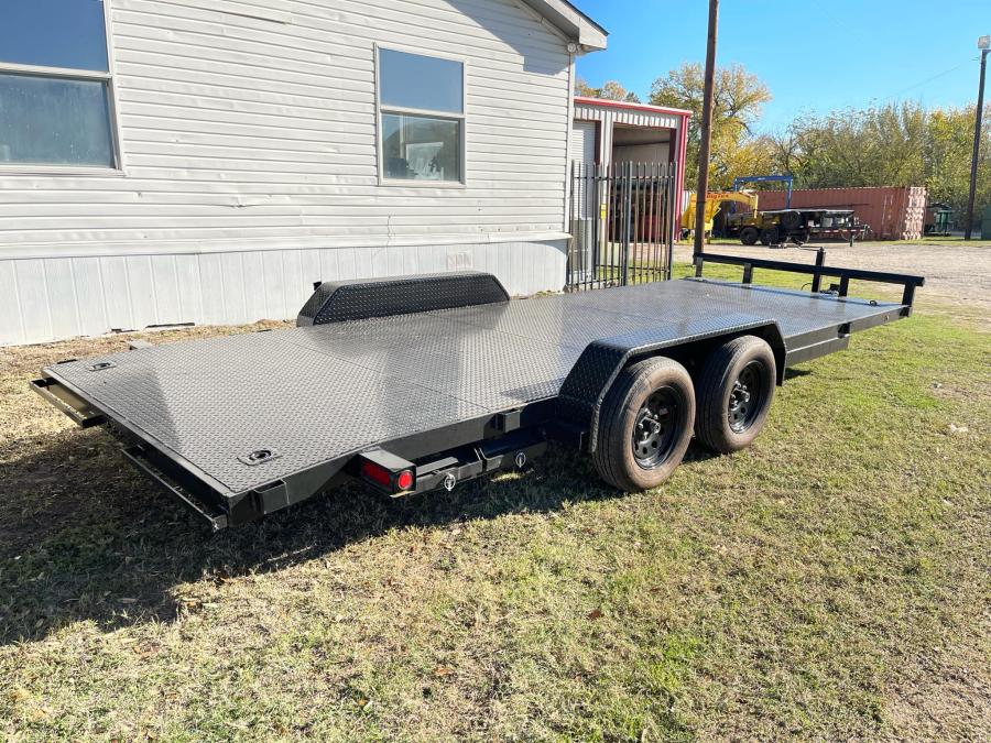 Used 2024 Steel Deck Car Hauler 83"x20' w/Dove Tail and Slide Out Ramps Image 0