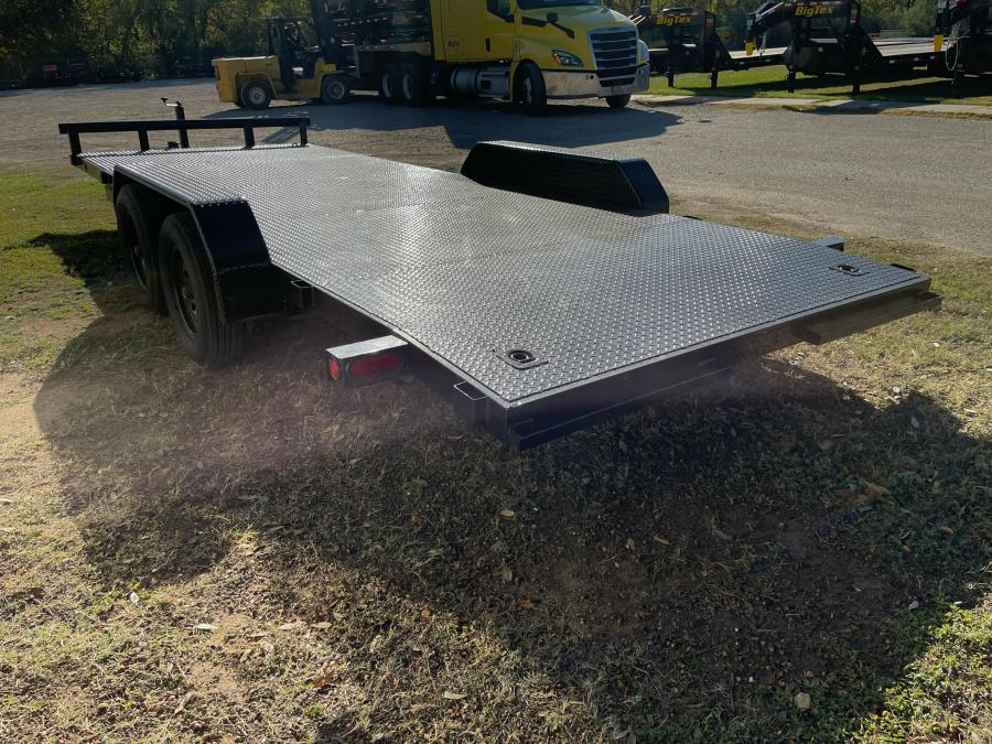 Used 2024 Steel Deck Car Hauler 83"x20' w/Dove Tail and Slide Out Ramps Image 2