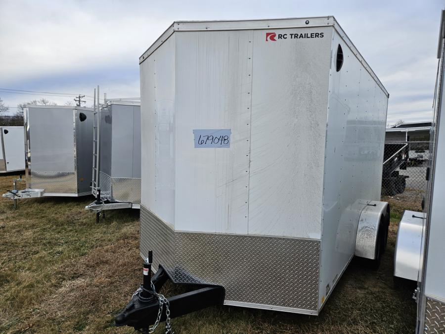 RWT7 RWT 7 x 14 TA FLAT TOP WEDGE ENCLOSED TRAILER BY RC Image 1