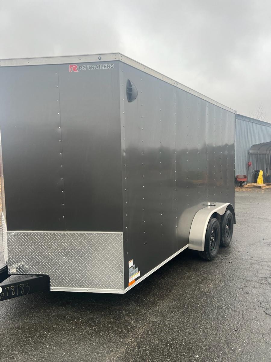 RWT7 RWT 7 x 14 TA FLAT TOP WEDGE ENCLOSED TRAILER BY RC Image 0